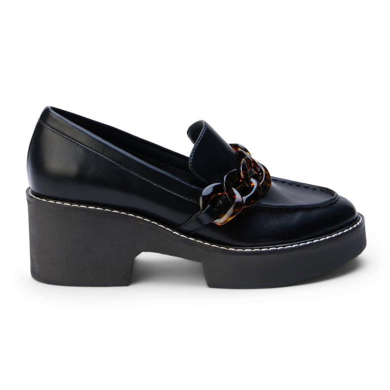 Louie Chunky Loafer with Chain Detail