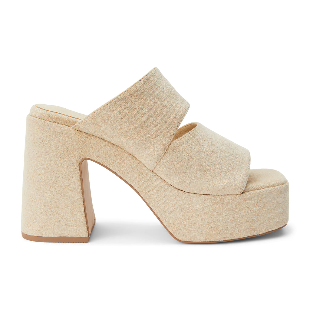 Beya Flat Mule - Natural – Marissa Collections